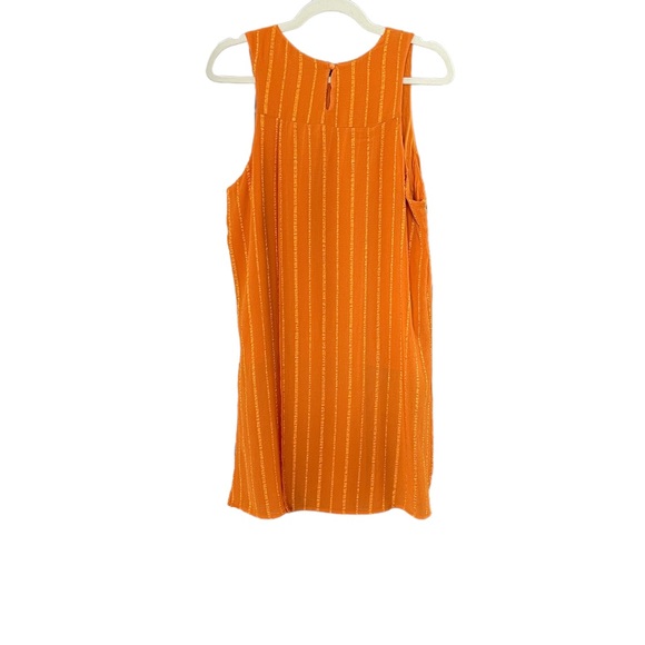 Ladies Top - Tunic - Textured Chiffon - Back Slit - Semi Sheer - Lined - Orange - Picture 5 of 11